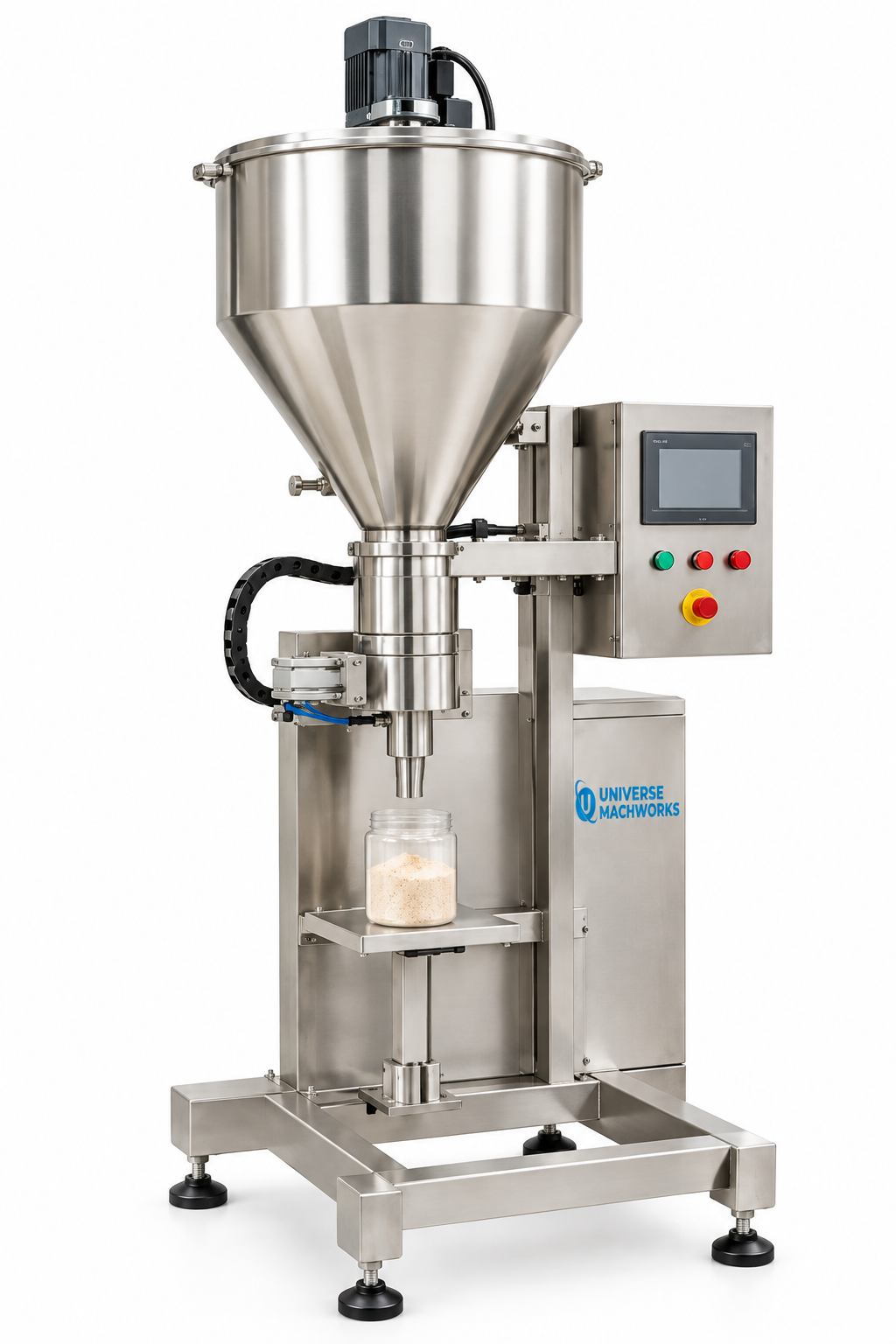Semi Automatic Auger Filler Machine by Universe Mach Works